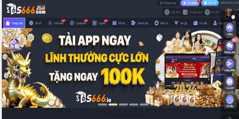 Bạn nhận được 100K tiền thưởng miễn phí sau khi tải app s666 thành công